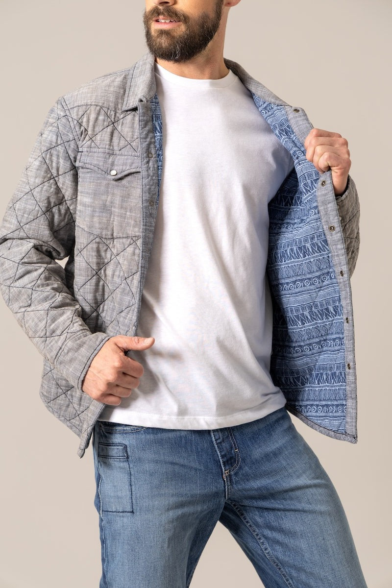 The Compton Men's Flannel Lined Quilted Jacket by Kimes Ranch