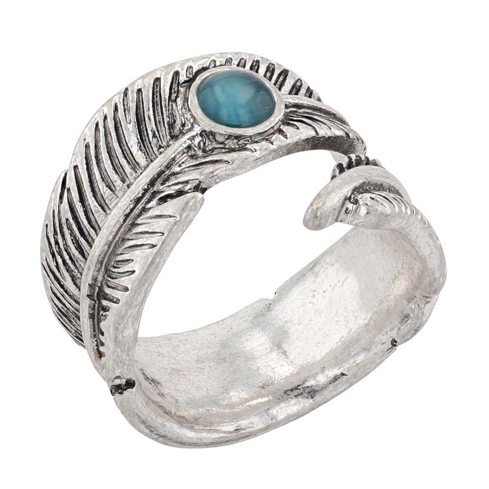 The  Feather Touch Attitude Ring by Montana Silversmiths