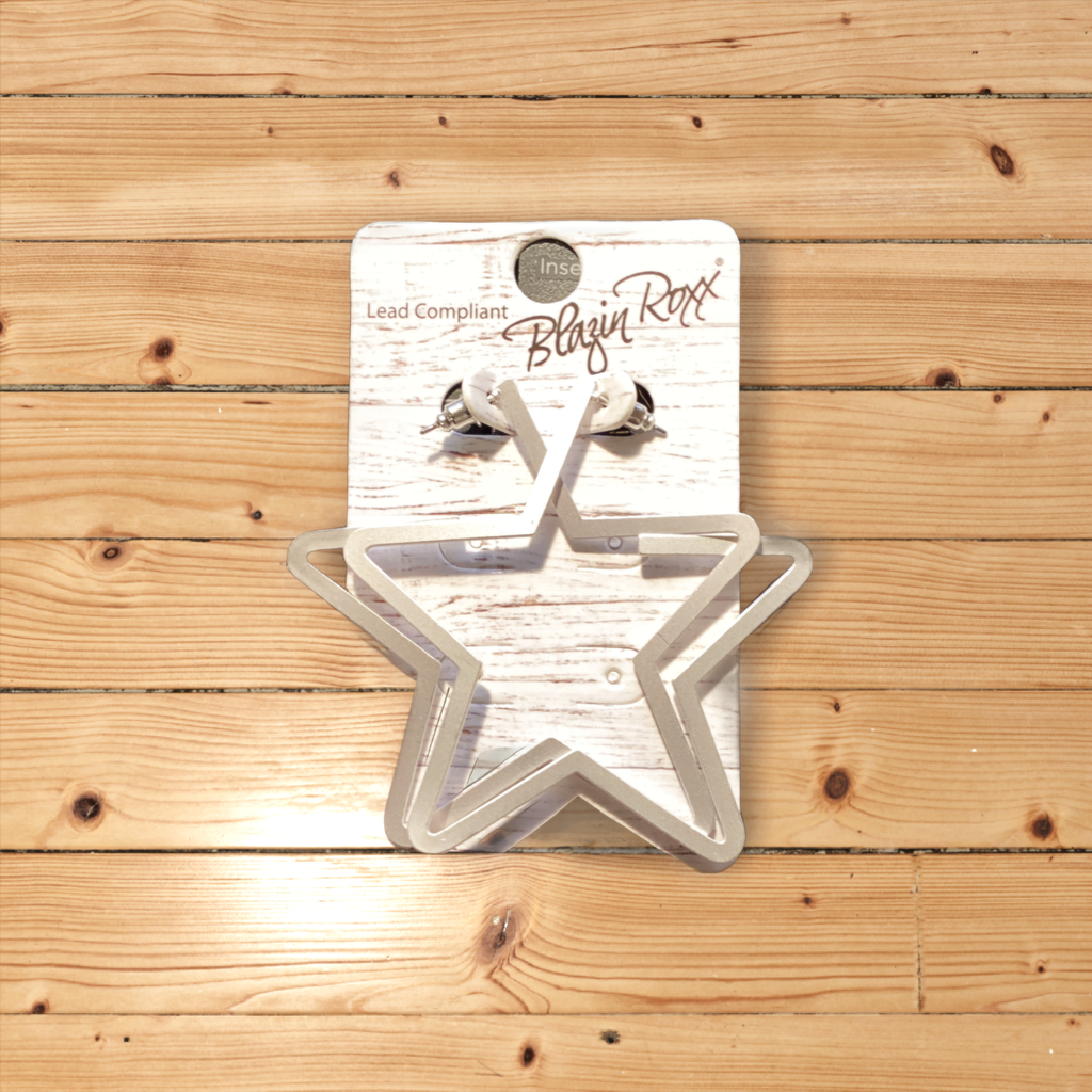 Silver Super Star Earring