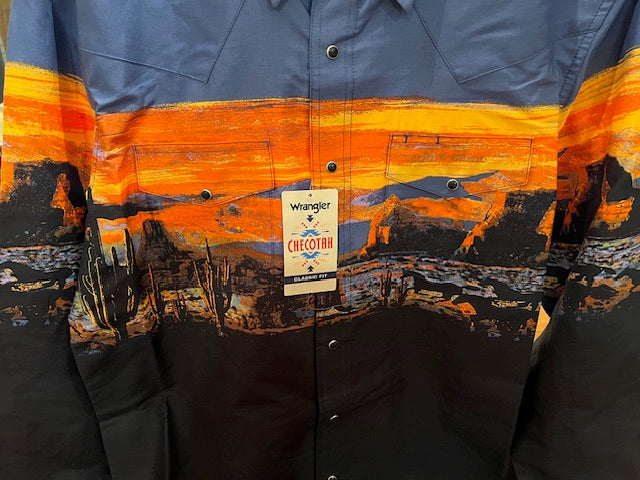 The Desert Sunset Checotah Pearl Snap Shirt by Wrangler