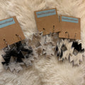 Cowhide Aztec Earrings