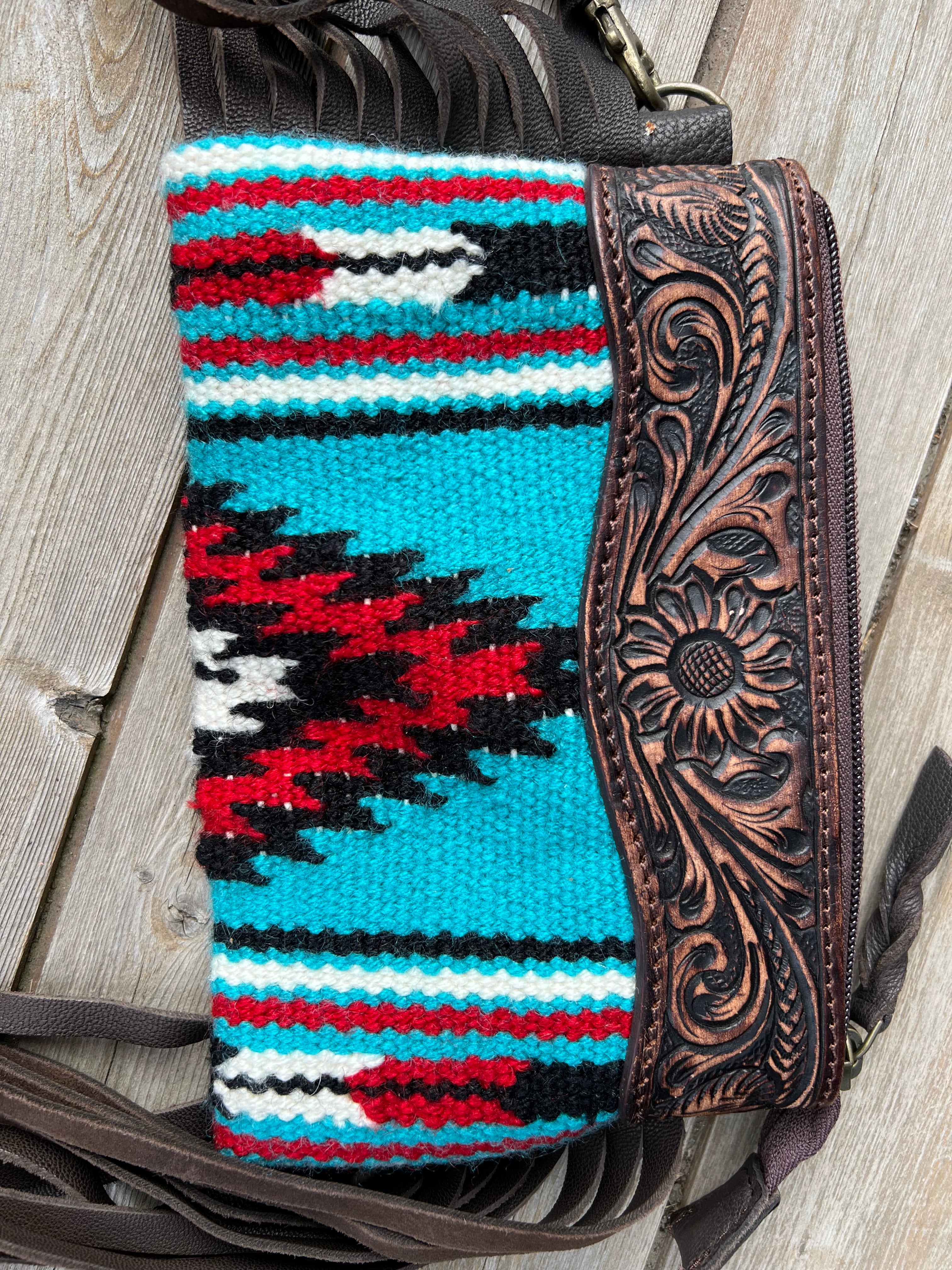 The Ranchette Wristlet Purse-Turquoise