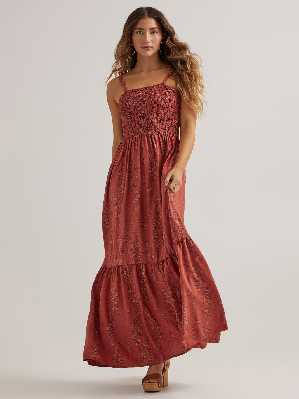 The Boot Stitch Maxi Dress by Wrangler Retro