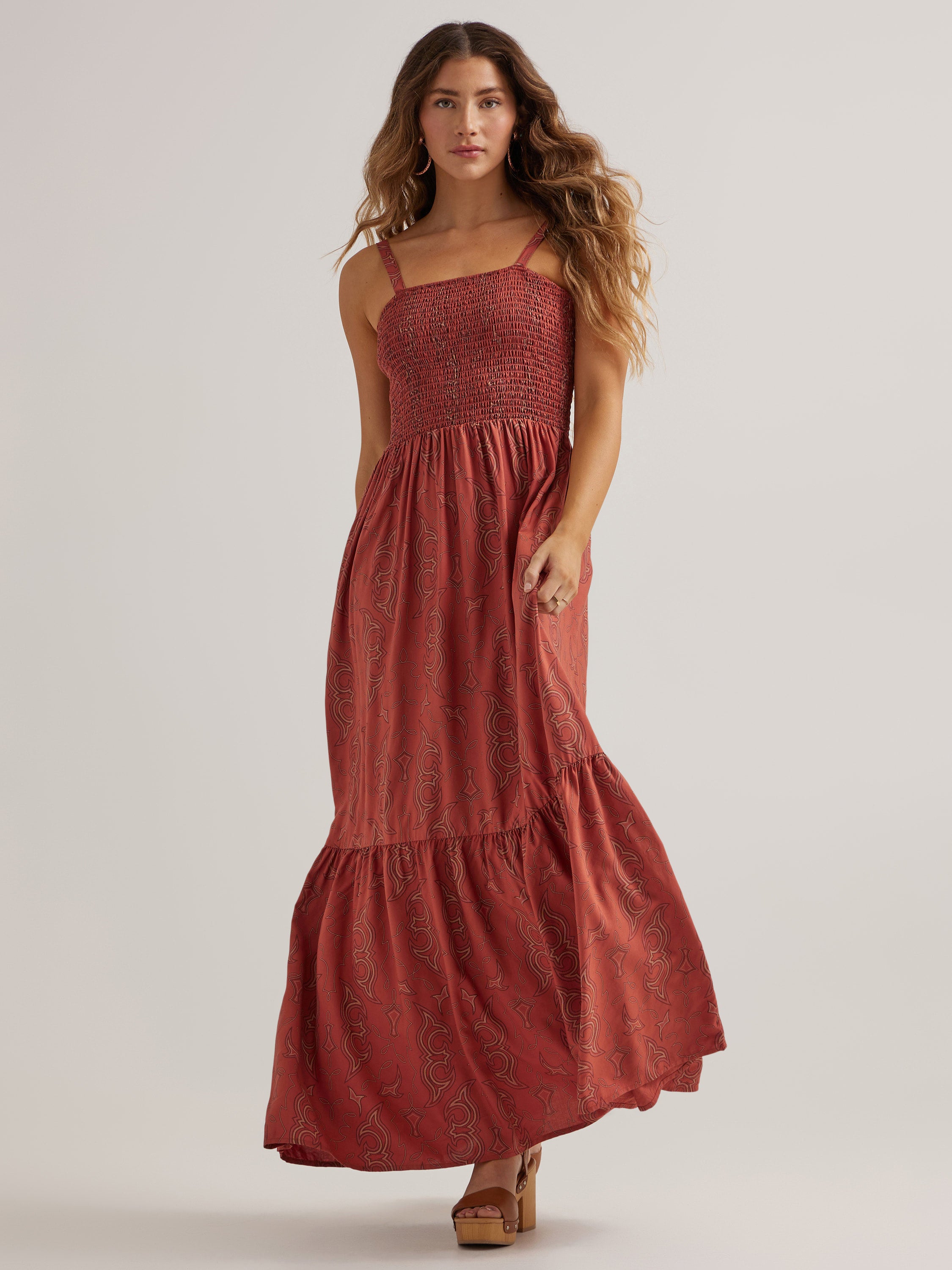 The Boot Stitch Maxi Dress by Wrangler Retro