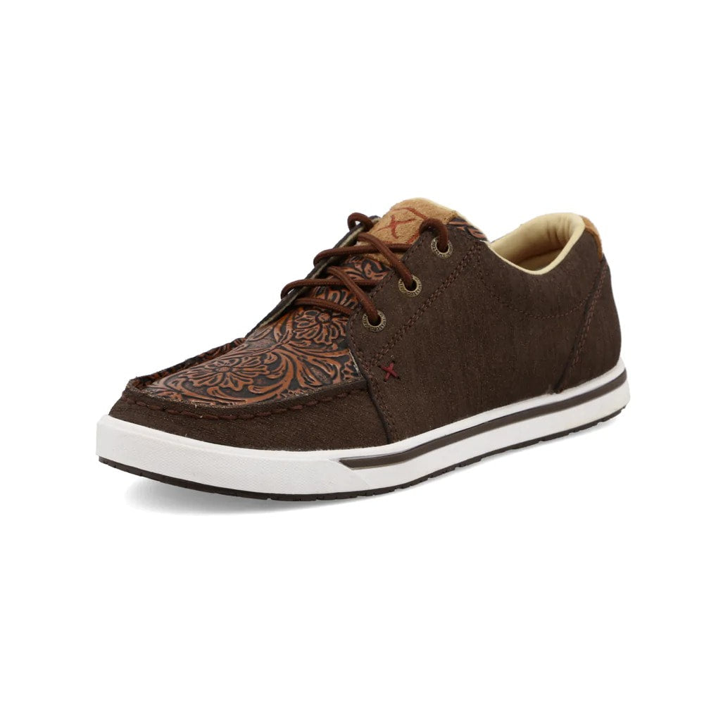 Twisted X Fancy Tooled Kicks in Saddle Brown