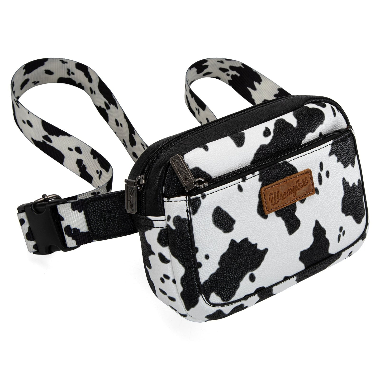 The Dairy Delight Belt Bag by Wrangler in Black/White