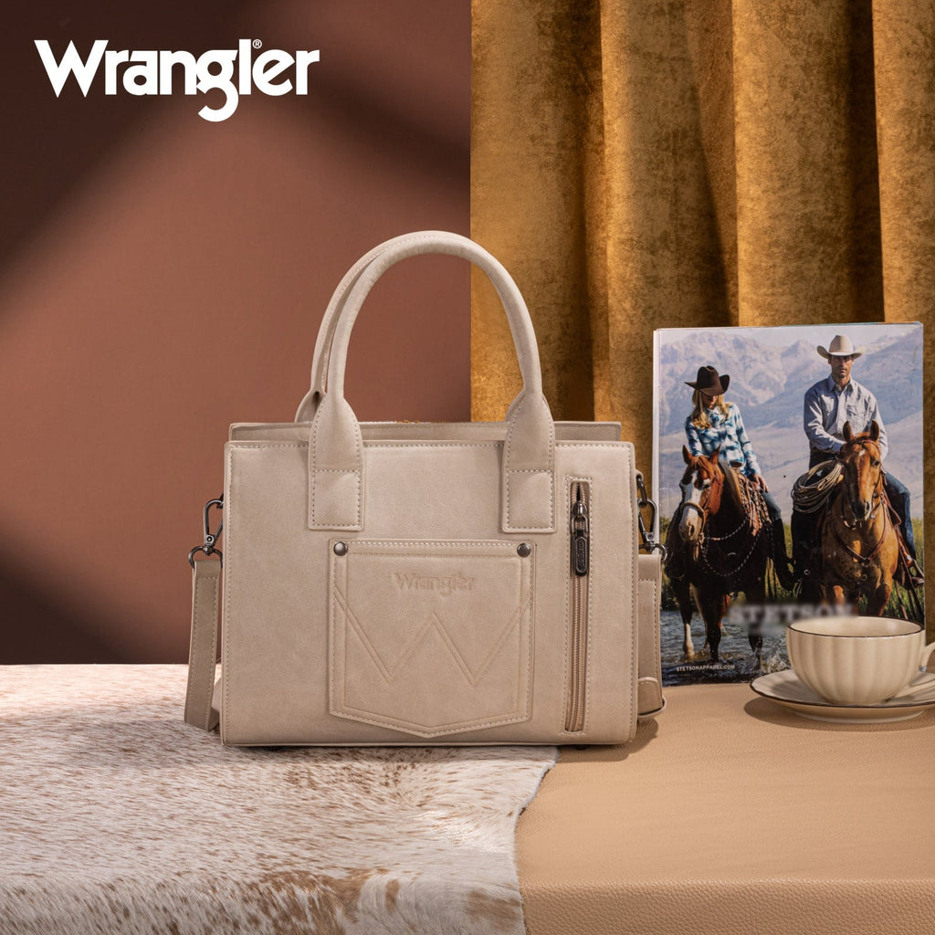 The Alexandra Wrangler Mini Tote Purse in Beige