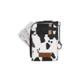 The Dairy Delight Mini Zip Card Case by Wrangler - Cow Print