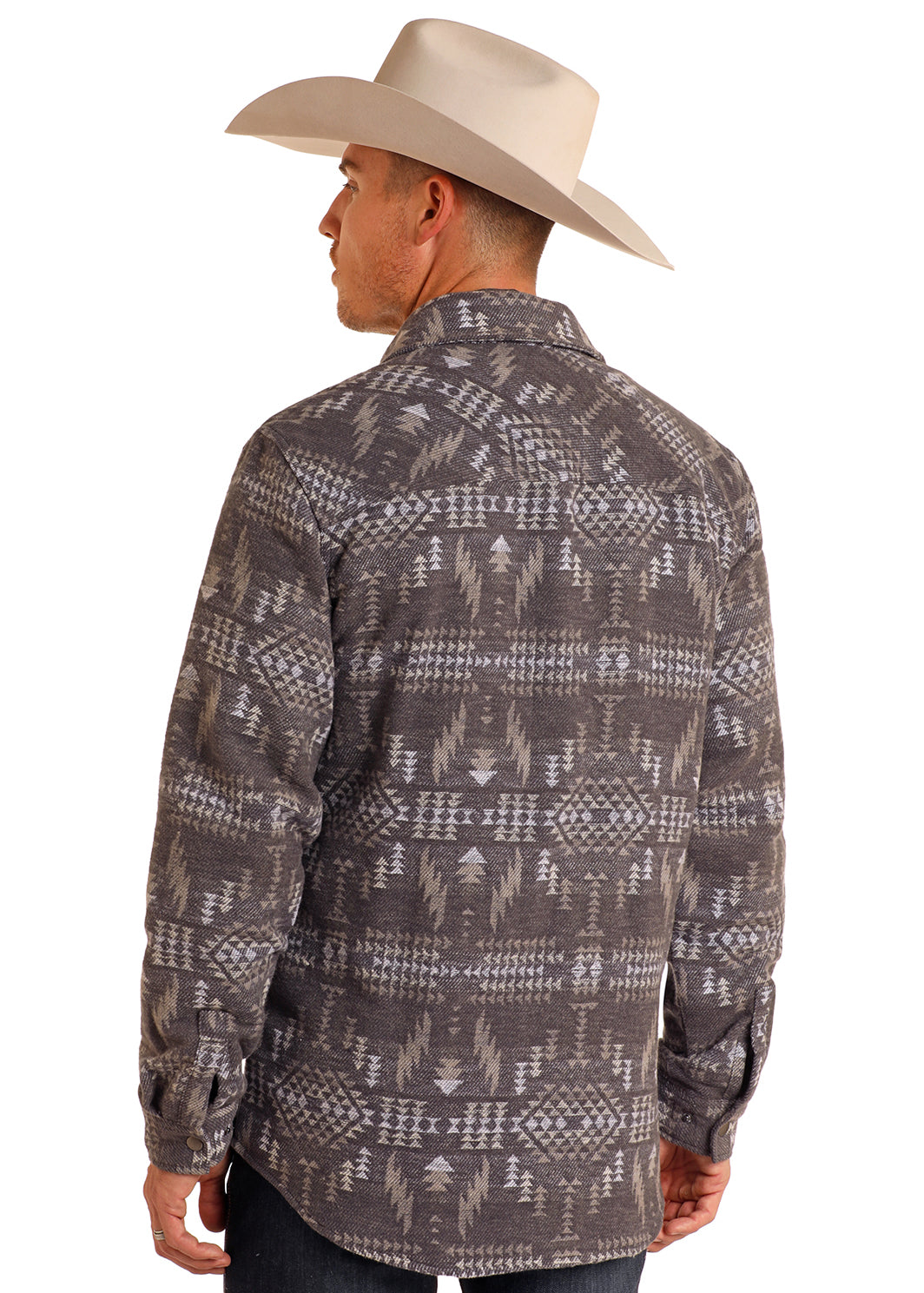 The Aztec Roughie Shacket By Rock & Roll Denim