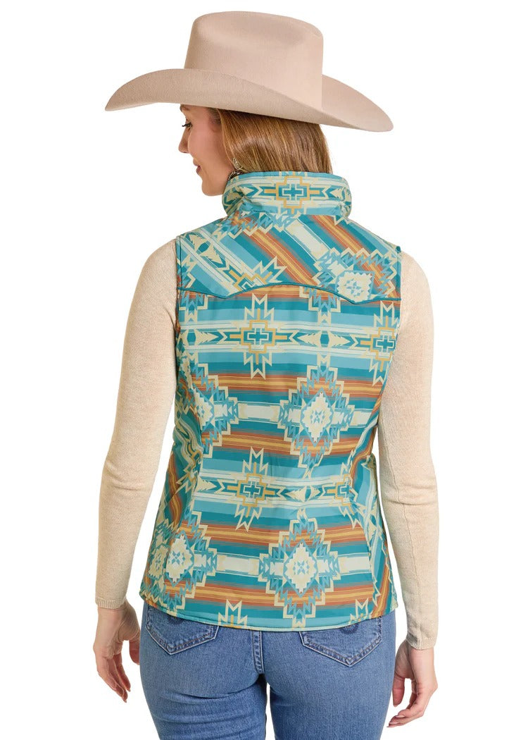 The Turquoise Sunset Reversible Vest by Panhandle Slim
