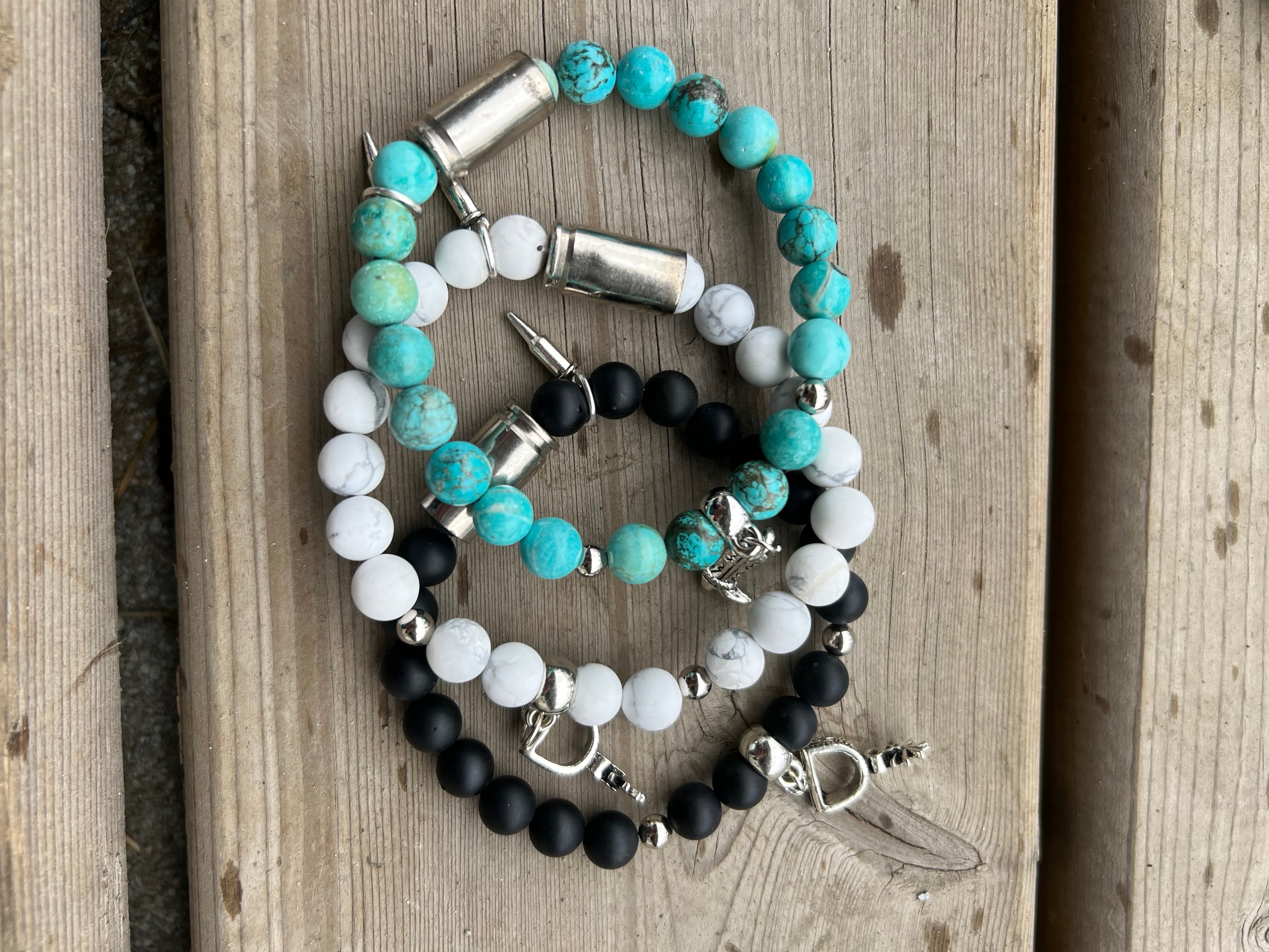 The Rich N’ Punchy Bracelets by Bullets N’ Beads