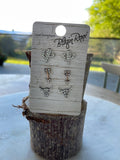 Western Hollywood Steer 3 Pack Earrings