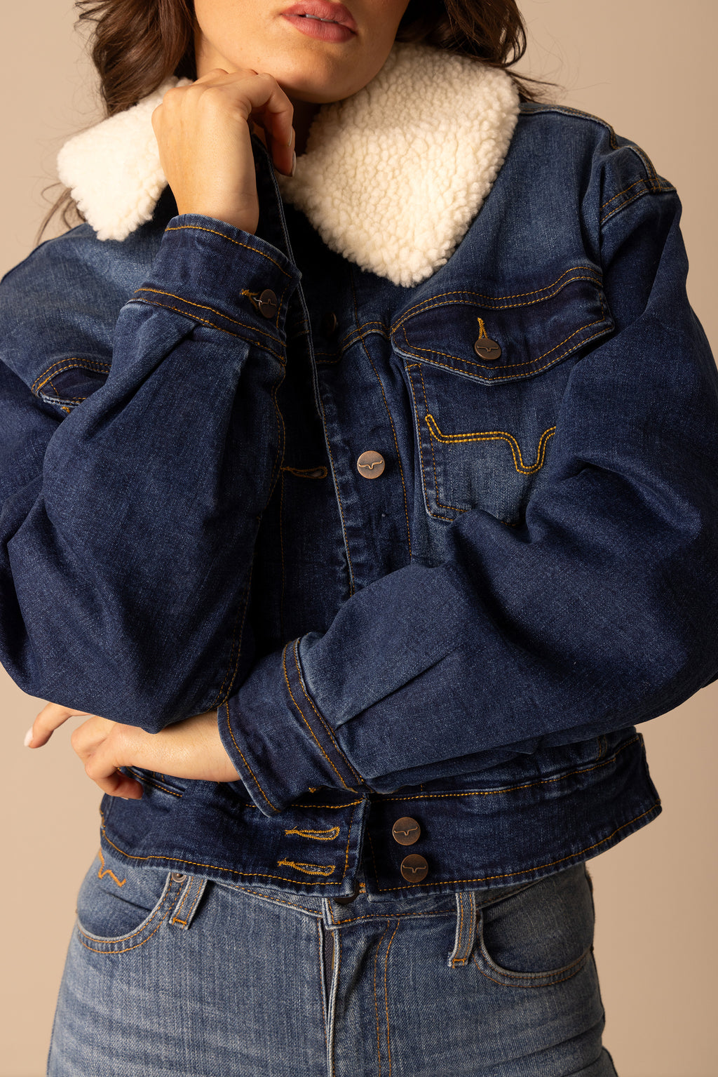 The Leela Denim Jacket by Kimes Ranch - Dark Indigo