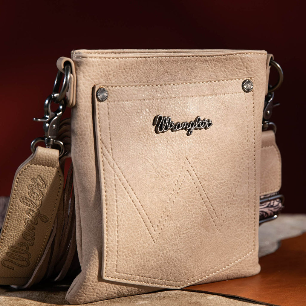 The Double Double Embossed Wrangler Crossbody Purse