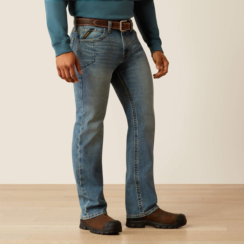 ARIAT Men's Rebar M7 Straight Leg Jeans - Rail