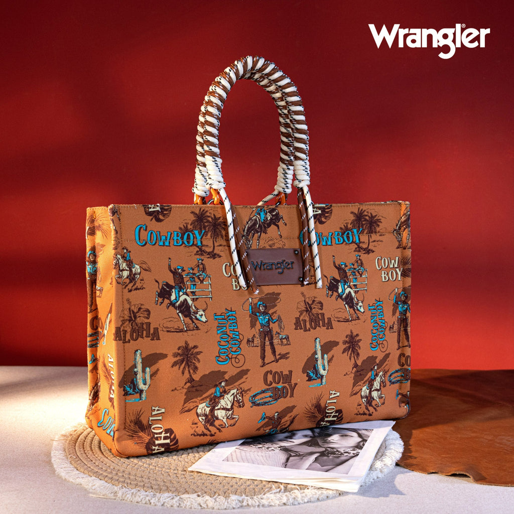 The Coconut Cowboy Wrangler Tote Purse in Brown