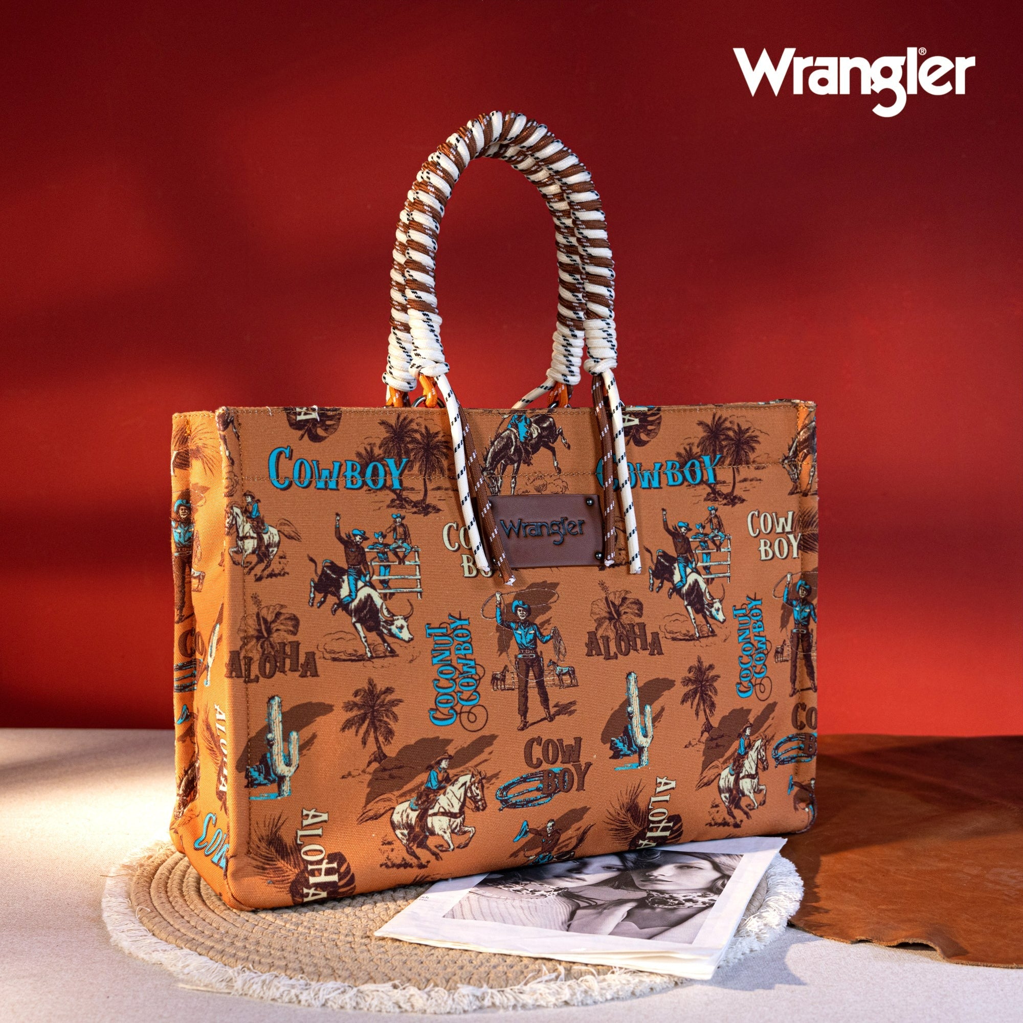 The Coconut Cowboy Wrangler Tote Purse in Brown