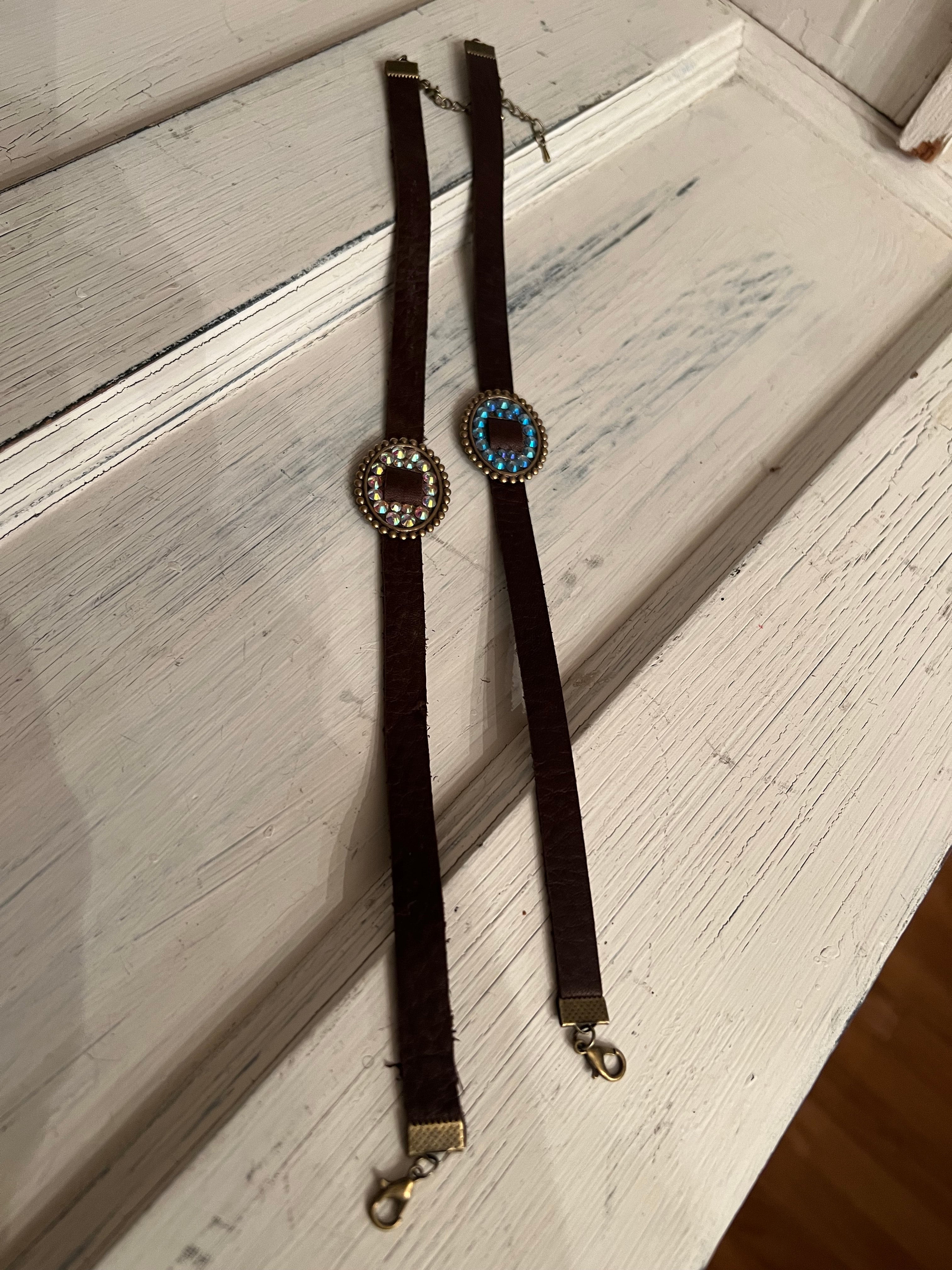 Leather Concho Choker