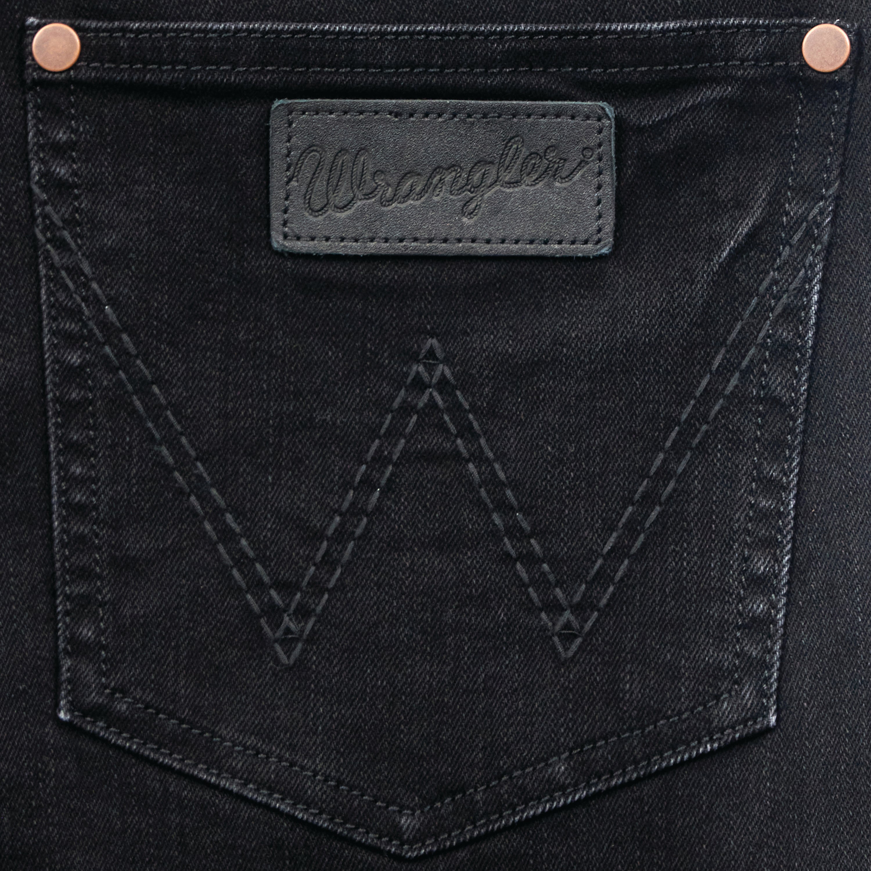 Cash Black Slim Straight Cut Jeans by Wrangler