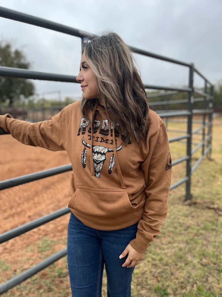 Rodeo Time Tribal Hoodie by Dale Brisby