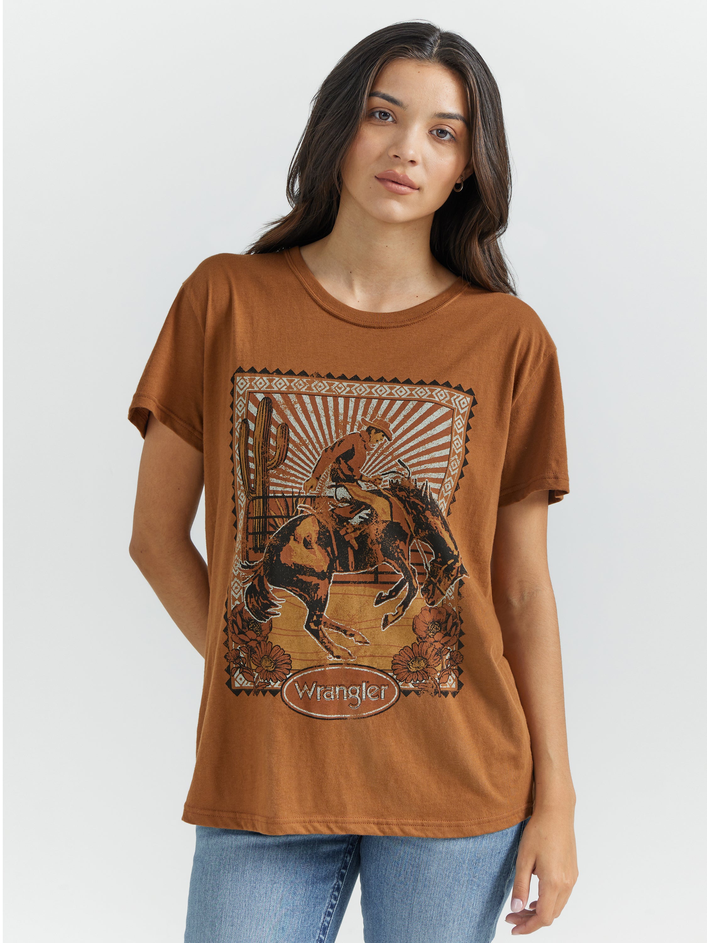 The Desert Bronc Boyfriend Fit Tee by Wrangler