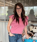 The Sweet Rose Ruffle Blouse by Panhandle