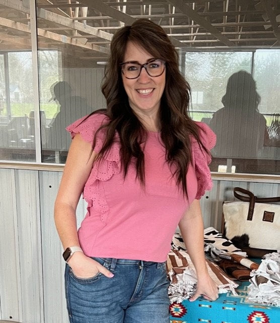 The Sweet Rose Ruffle Blouse by Panhandle
