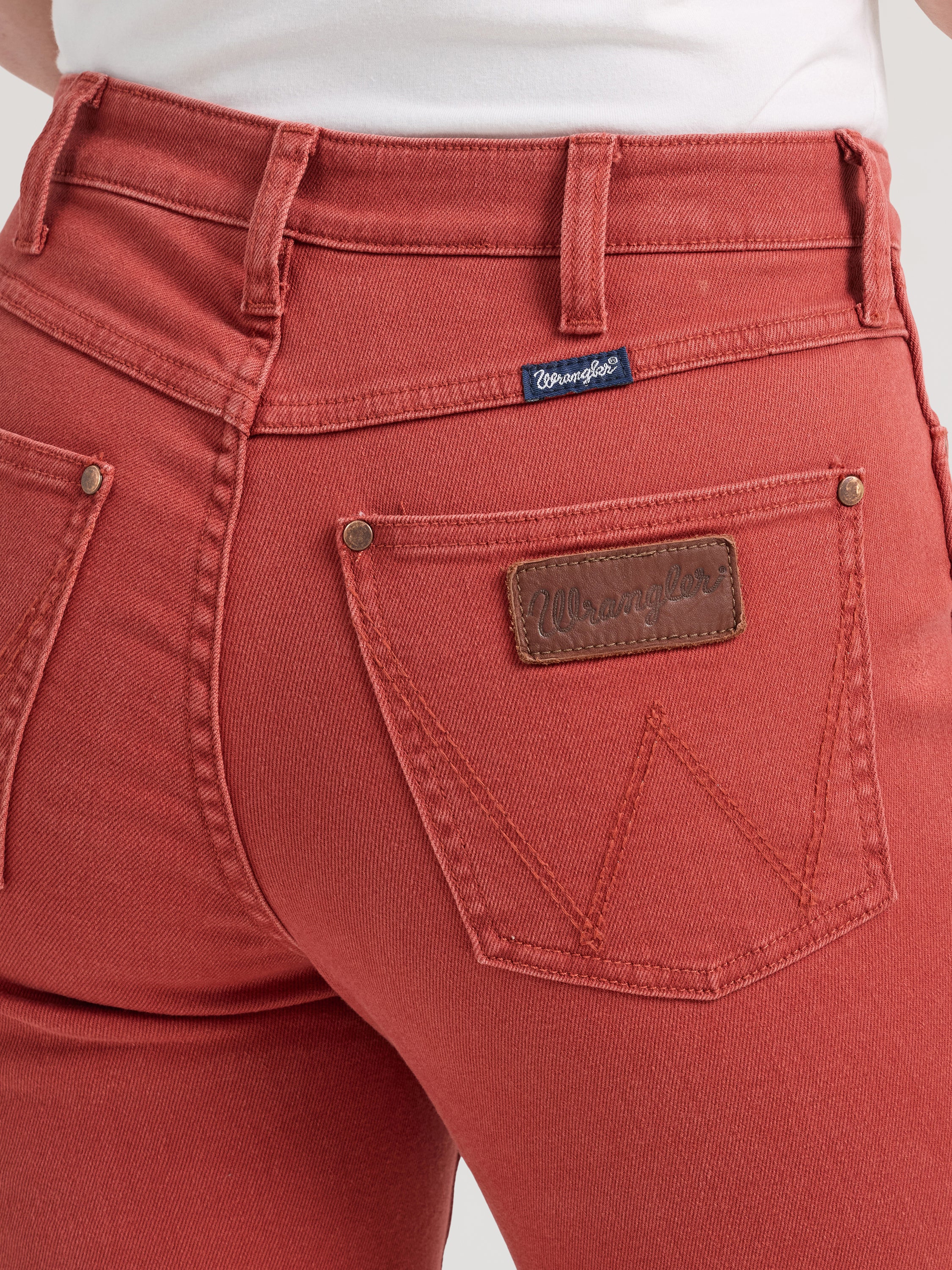 Candy Apple Red Bailey High Rise Jeans by Wrangler