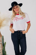 Red Hot Howdy Red/White Ringer Tee