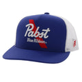 Pabst Blue Ribbon Hat by Hooey Blue/White Mesh