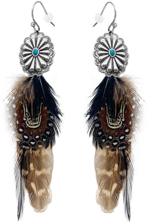 The Eva Feather Earrings