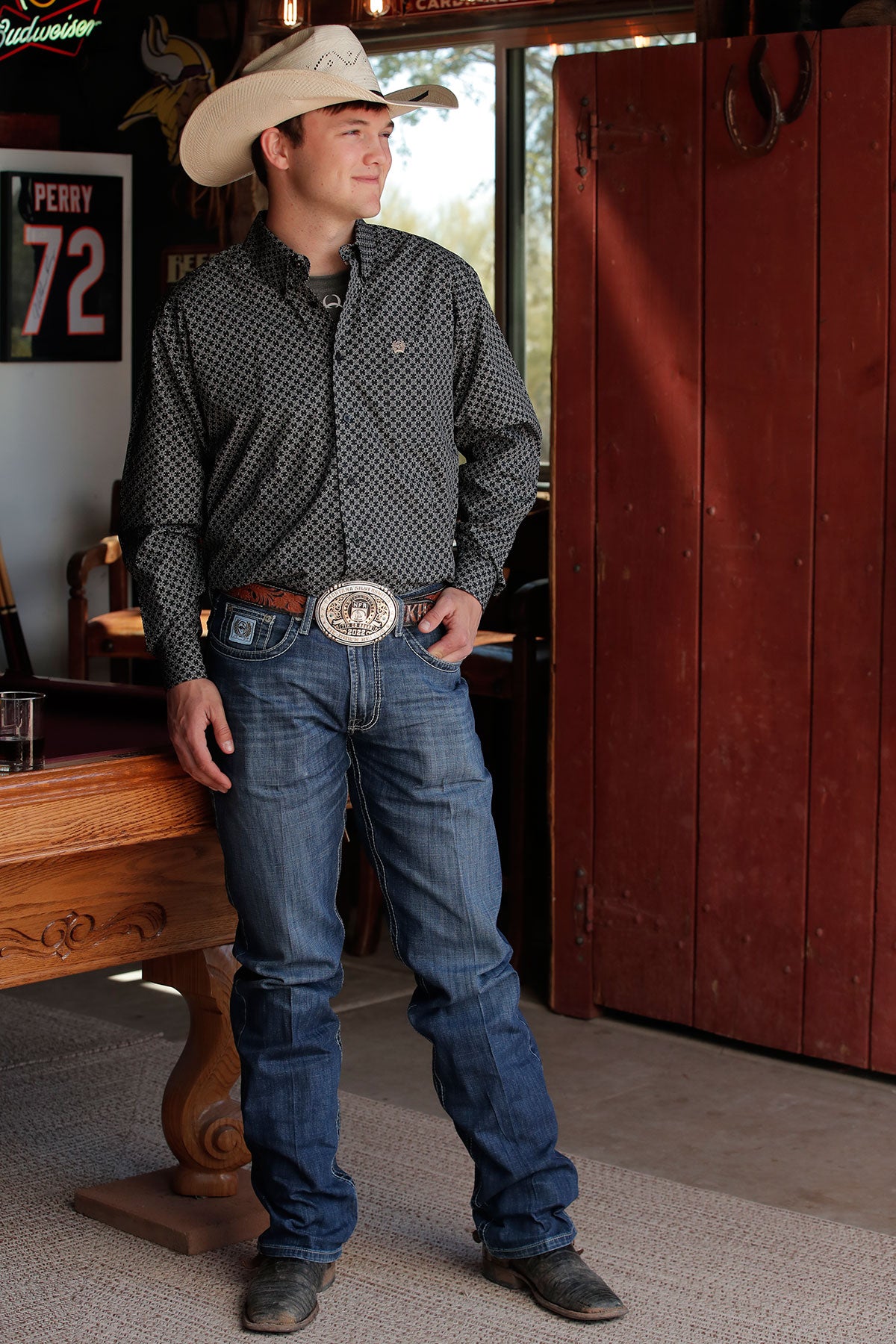 The Blackjack Long Sleeve Button Up Shirt by Cinch