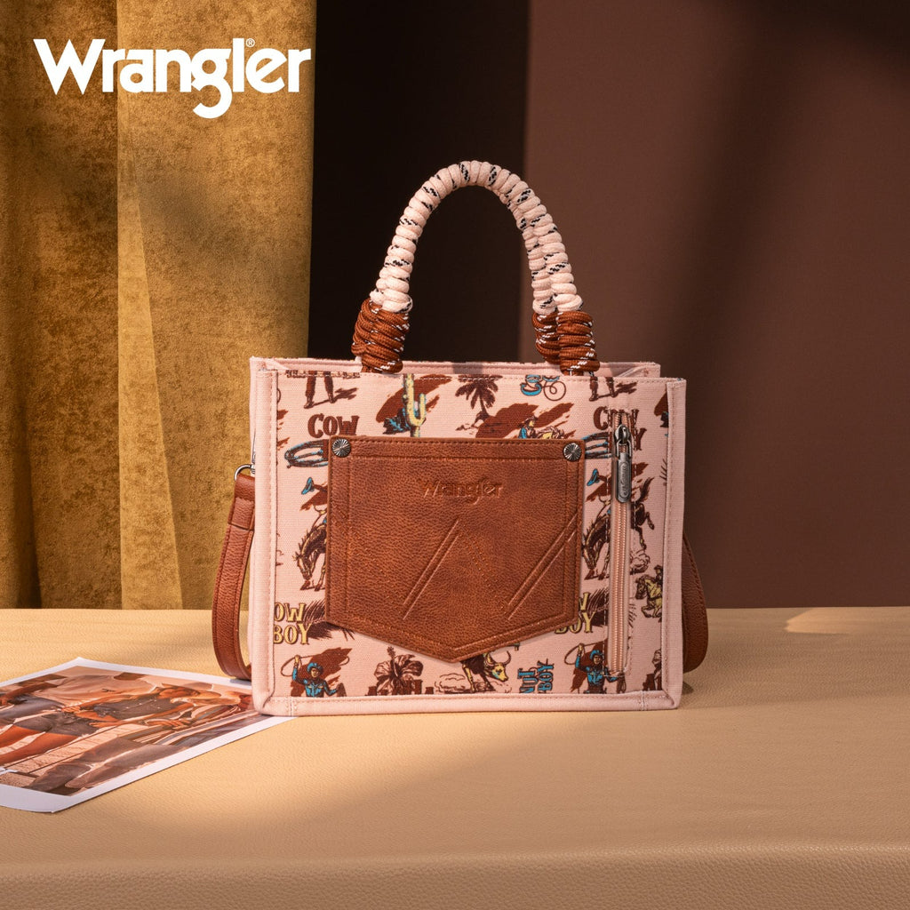 The Coconut Cowboy Wrangler Mini Rope Tote Purse in Pink