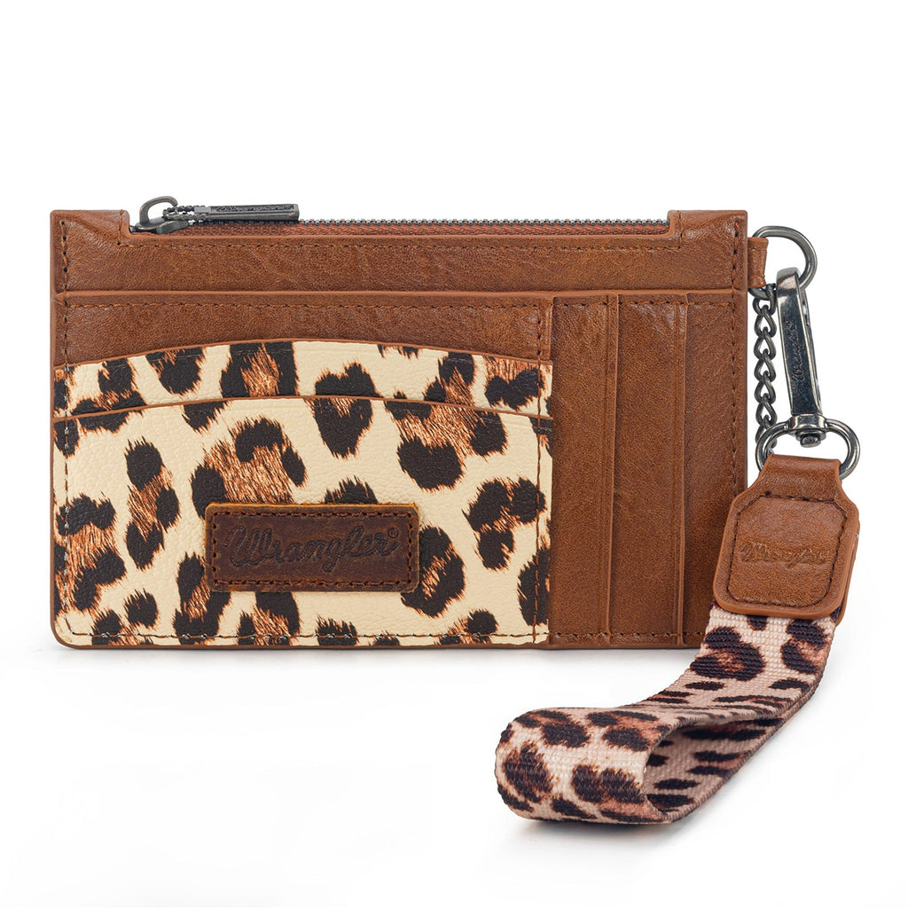 The Cat's Meow Wristlet Card Wallet by Wrangler - Brown
