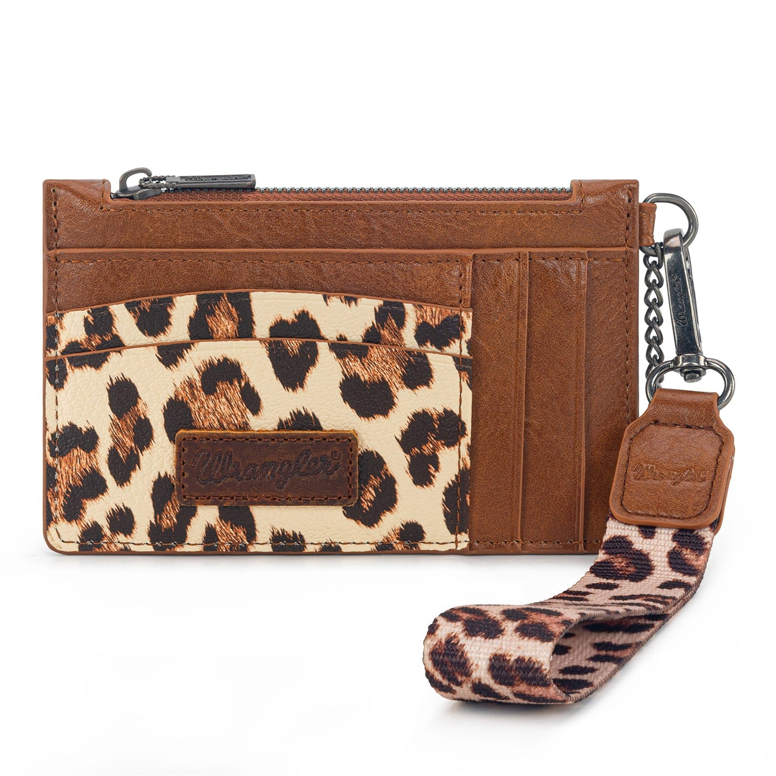 The Cat's Meow Wristlet Card Wallet by Wrangler - Brown