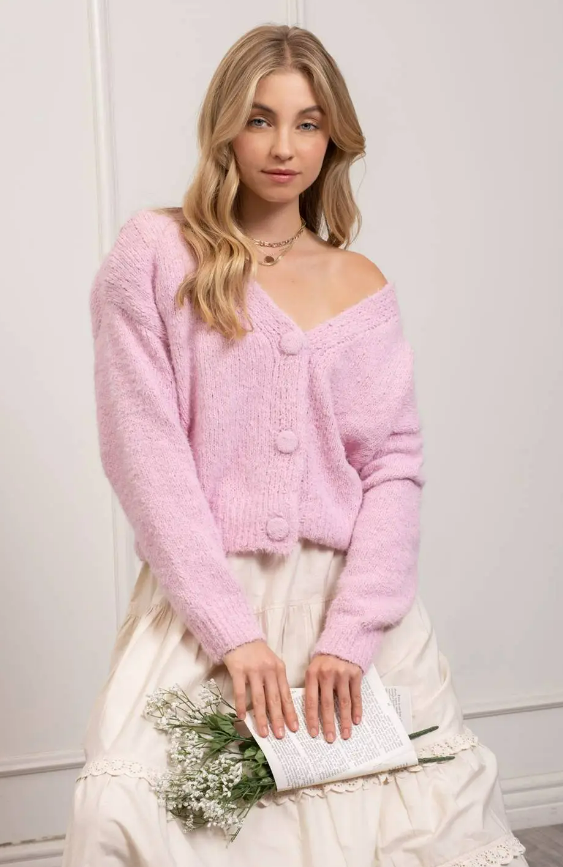 Cute & Cozy Pink Cardigan