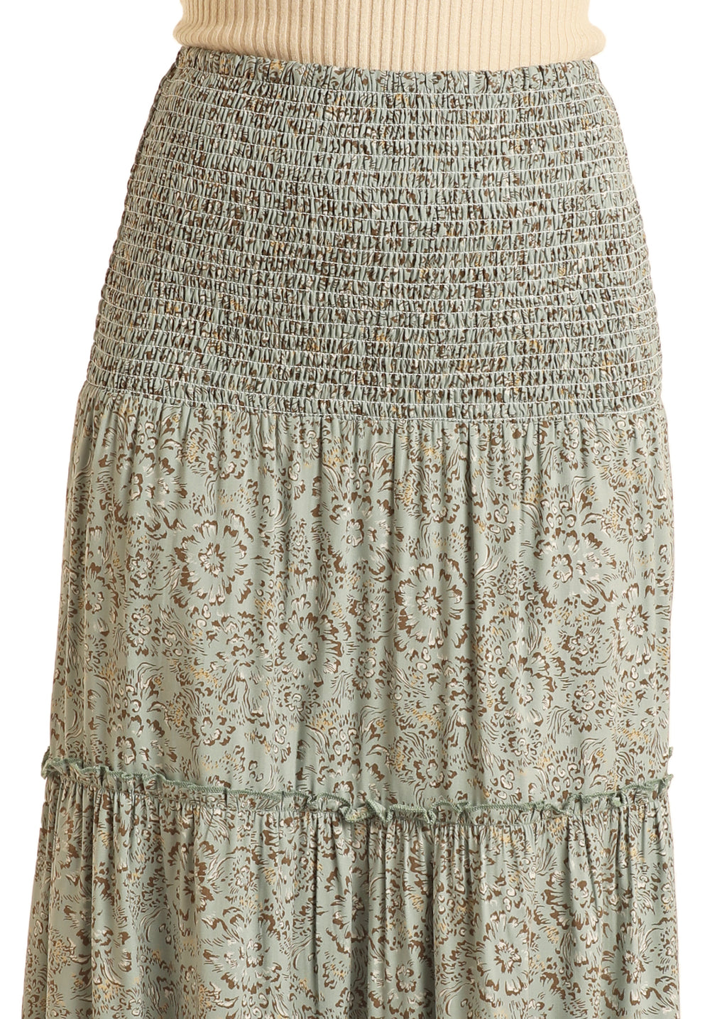 Laura Ingalls Blue Floral Skirt by Rock & Roll Denim