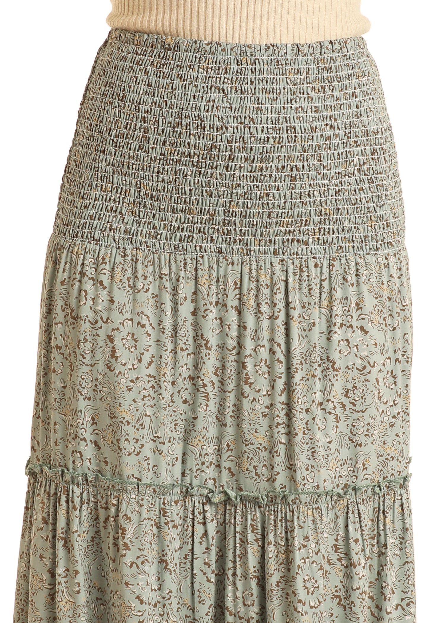 Laura Ingalls Blue Floral Skirt by Rock & Roll Denim