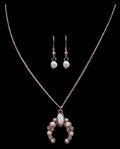 The Copper Squash Blossom Necklace and Earring Set By Sliver Strike