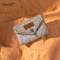 The Calico Range Carved Hide Wrangler Wallet - Beige