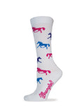 Wrangler Women's Horses Crew Socks - White