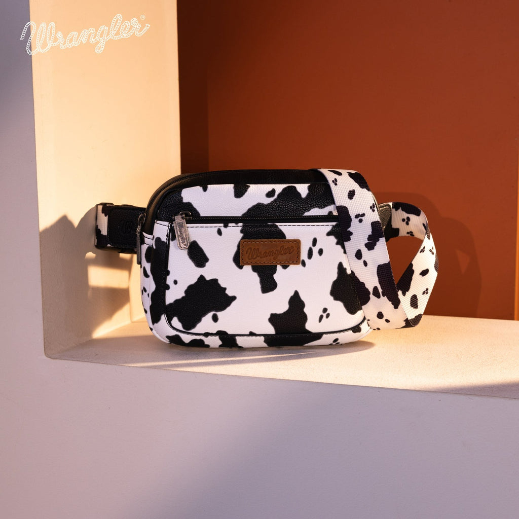 The Dairy Delight Belt Bag by Wrangler in Black/White