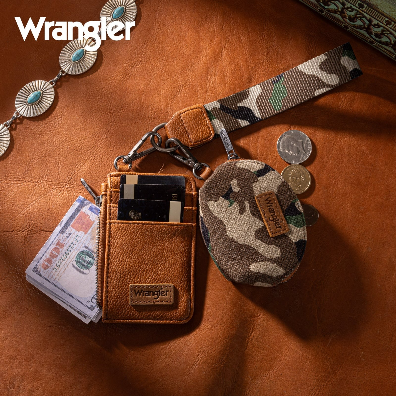 Wristlet/Key Chain by Wrangler in Camo