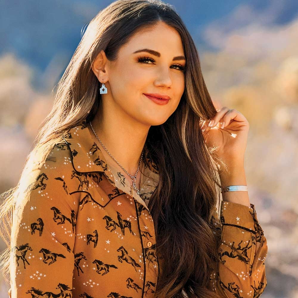 Out West Cow Tag Earrings by Montana Silversmiths