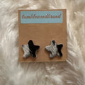 Cowhide Star Earrings (small)