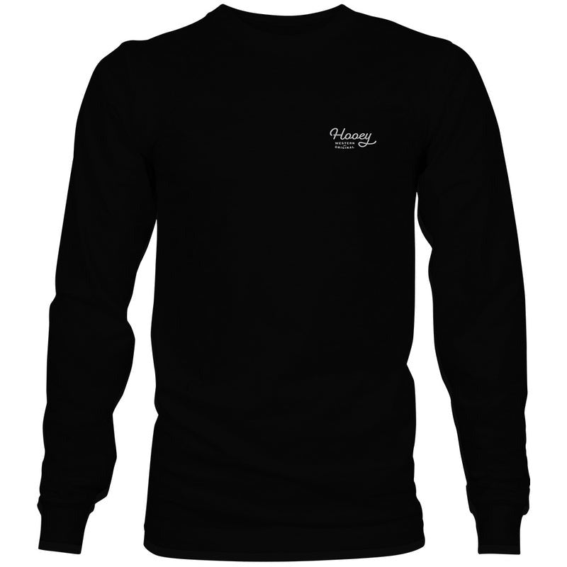 The Rank Stock Long Sleeve Tee by Hooey in Black with Tan