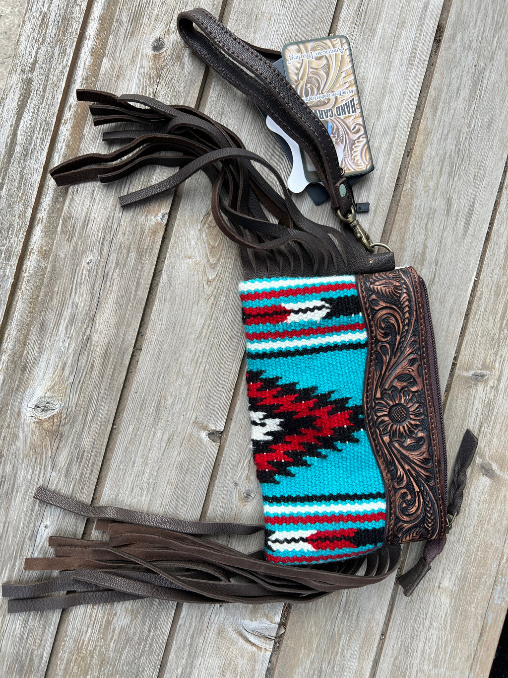 The Ranchette Wristlet Purse-Turquoise