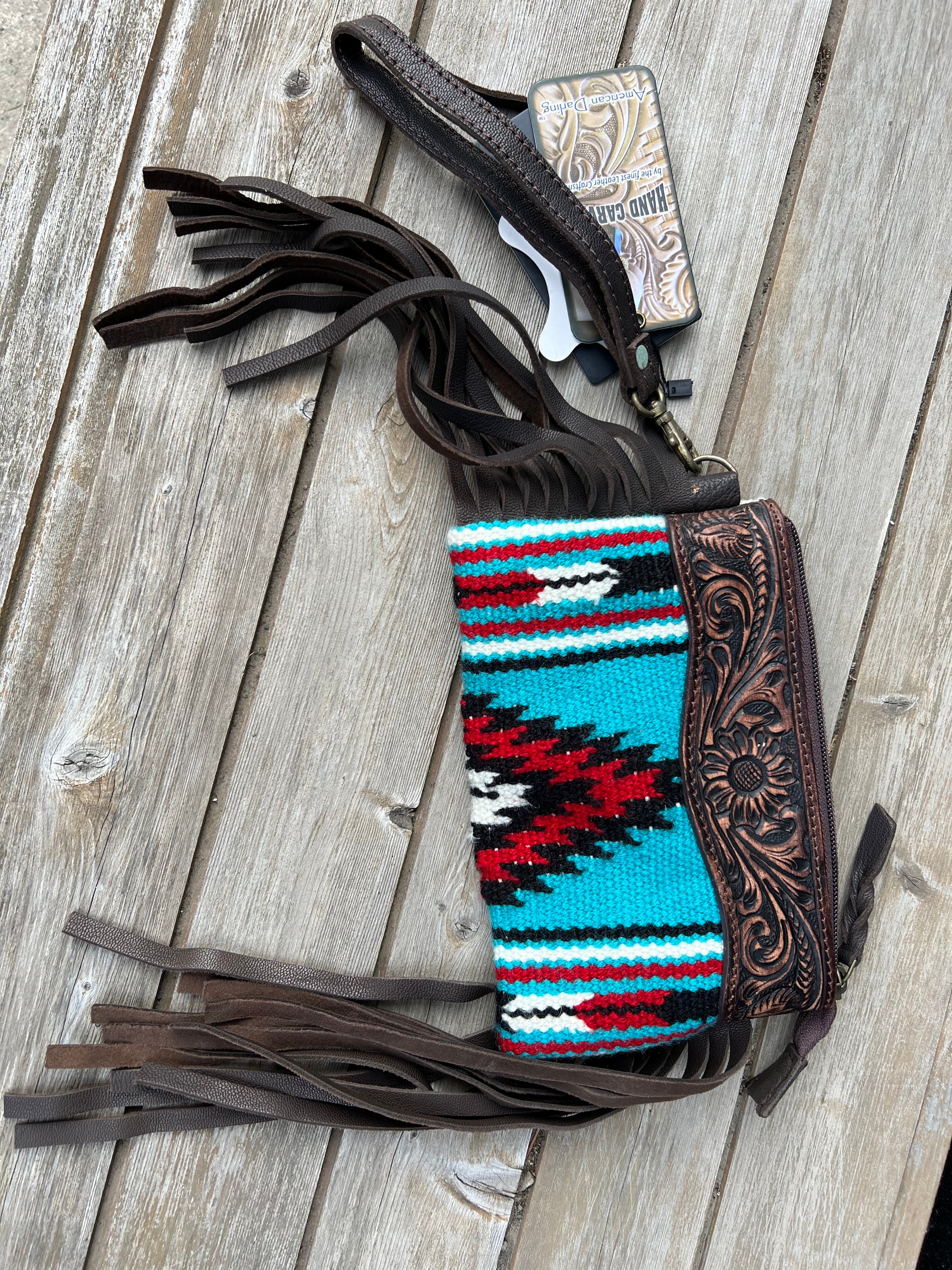 The Ranchette Wristlet Purse-Turquoise