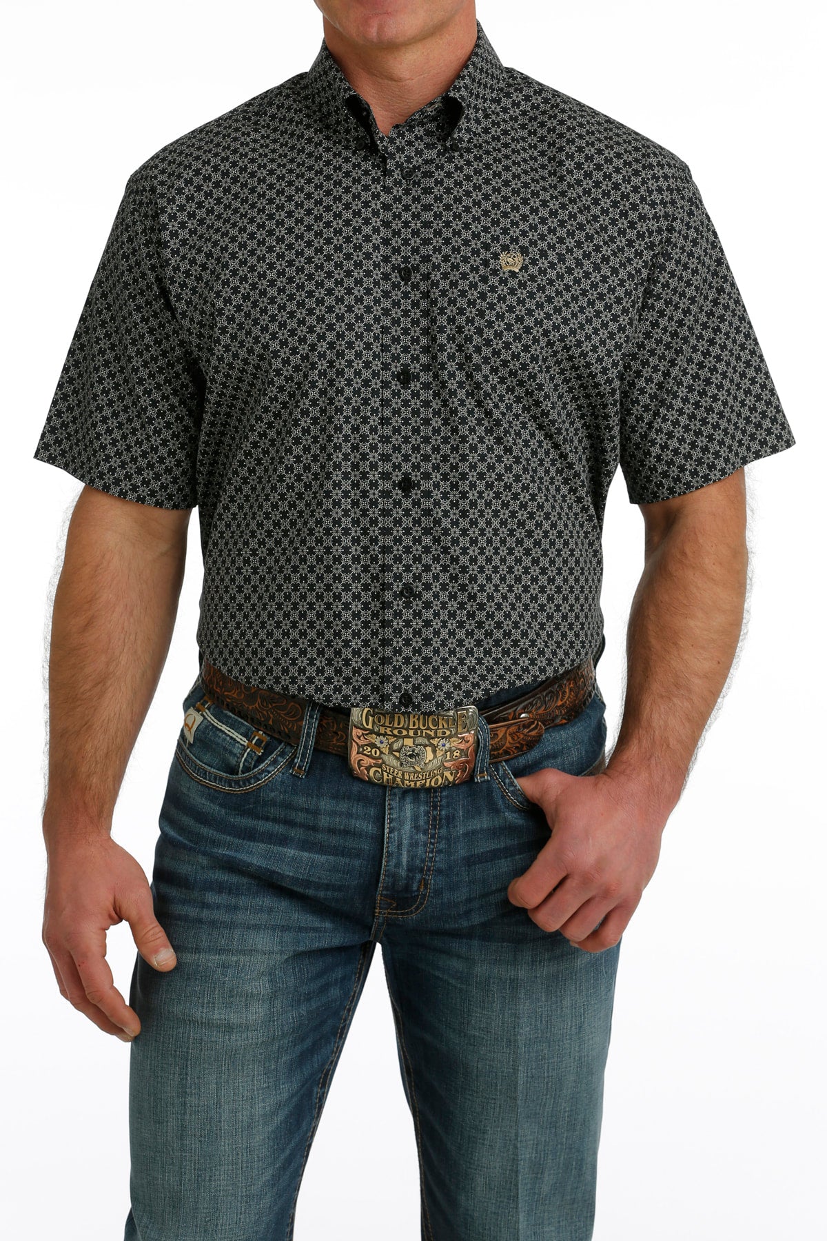 The Blackjack Short Sleeve Button Up Shirt by Cinch