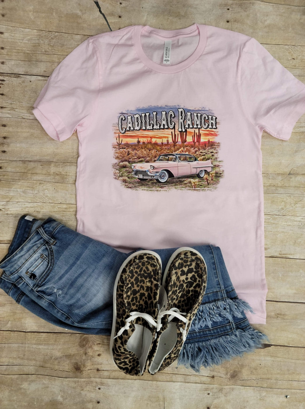 Cadillac Ranch Tee - Pink